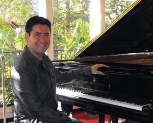 Ian Parker - with his Steinway
